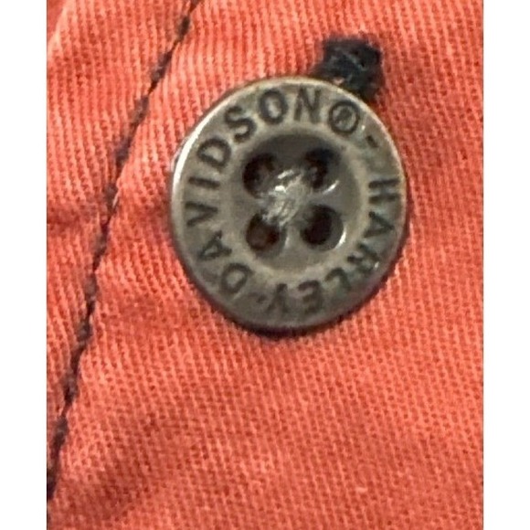 Harley Davidson Biker Mens 2XL Motorcycle Shirt Short Sleeve Button Up Pocket - Picture 6 of 10